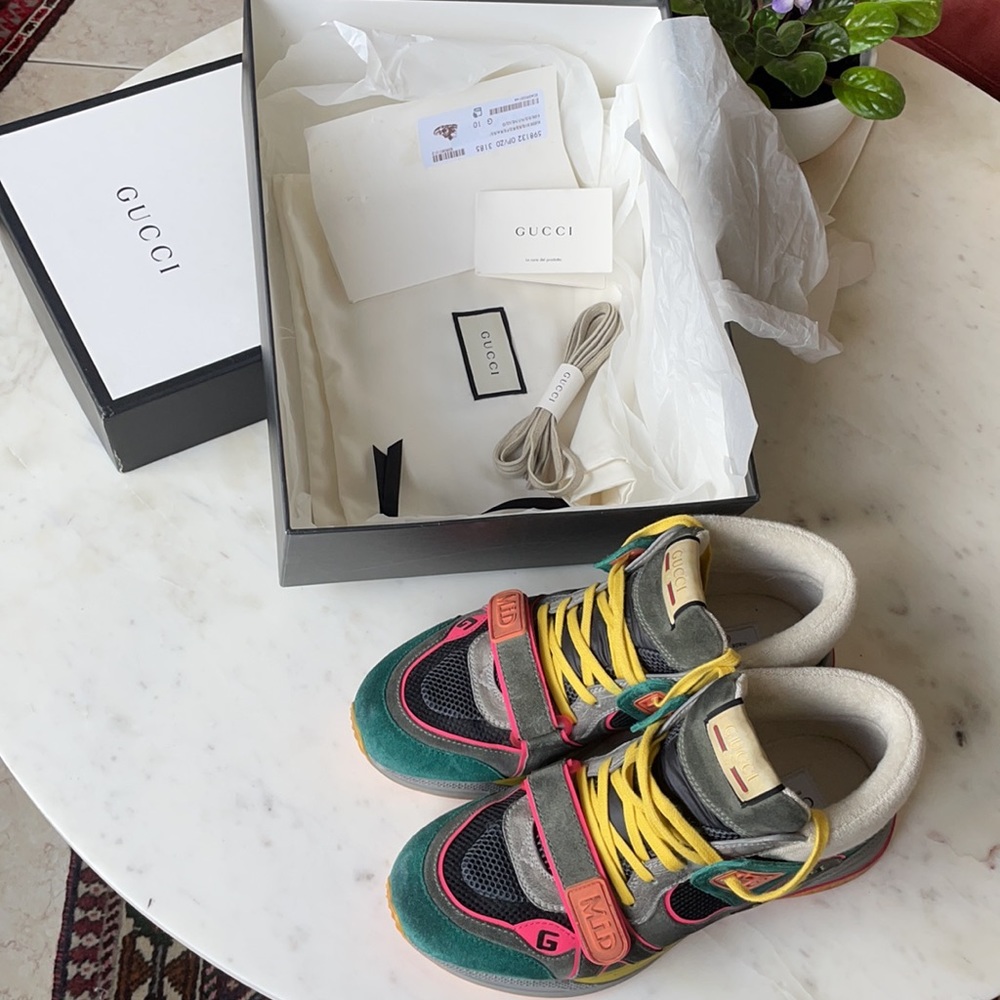 Gucci men’s high top sneakers size 10 eu - Picture 11 of 15